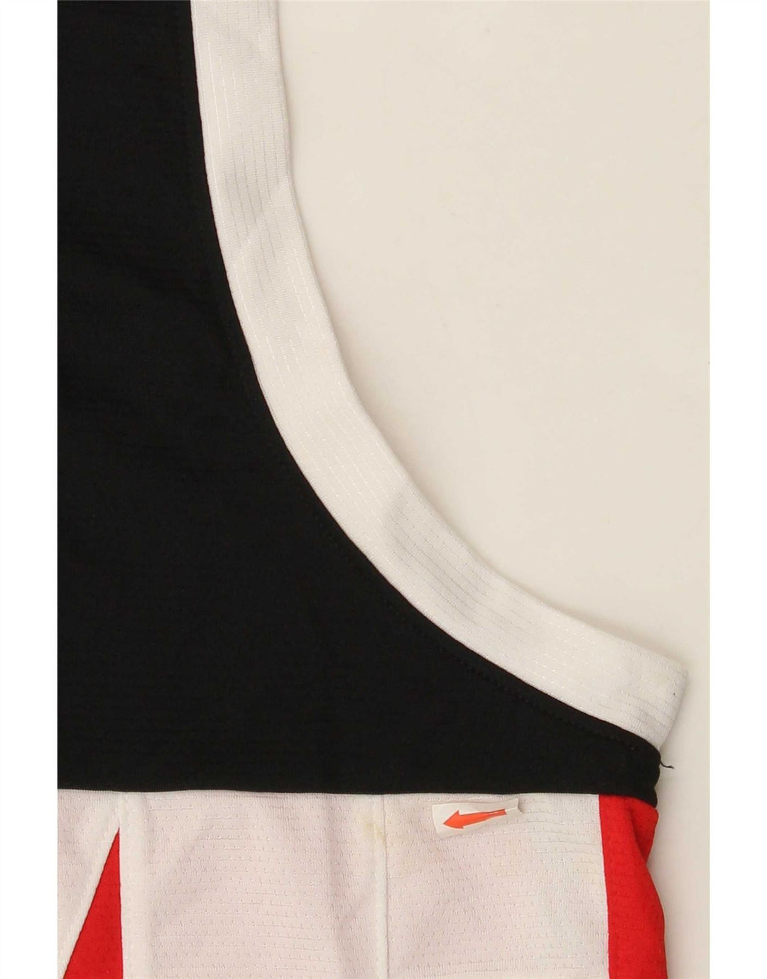 Męska kamizelka z grafiką Nike, duża, czerwona, poliestrowa koszulka z blokami kolorów