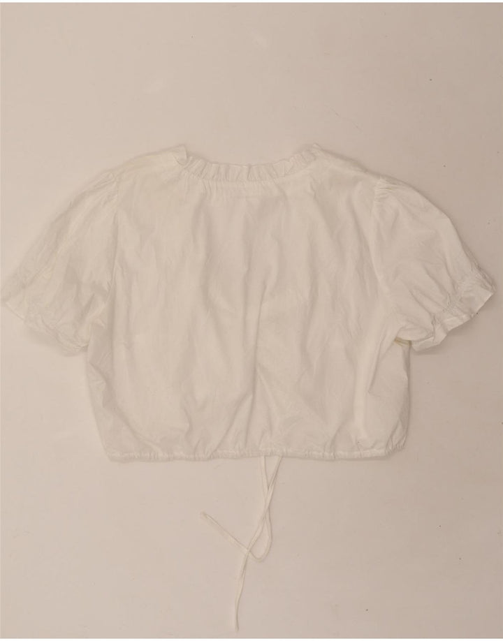 BPC SELECTION Womens Short Sleeve Crop Top UK 28 6XL White Cotton Vintage Bpc Selection and Second-Hand Bpc Selection from Messina Hembry 