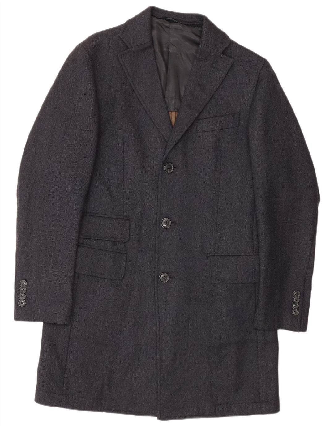 LUIGI BIANCHI Męska marynarka o przedłużonym kroju IT 48 Średni granatowy klasyczny