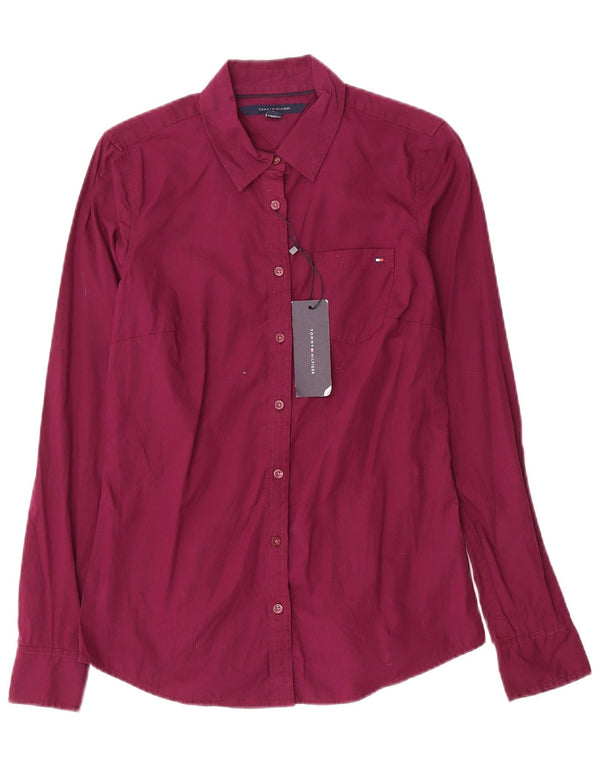 Koszula damska Tommy Hilfiger UK 6 XS, fioletowa bawełna