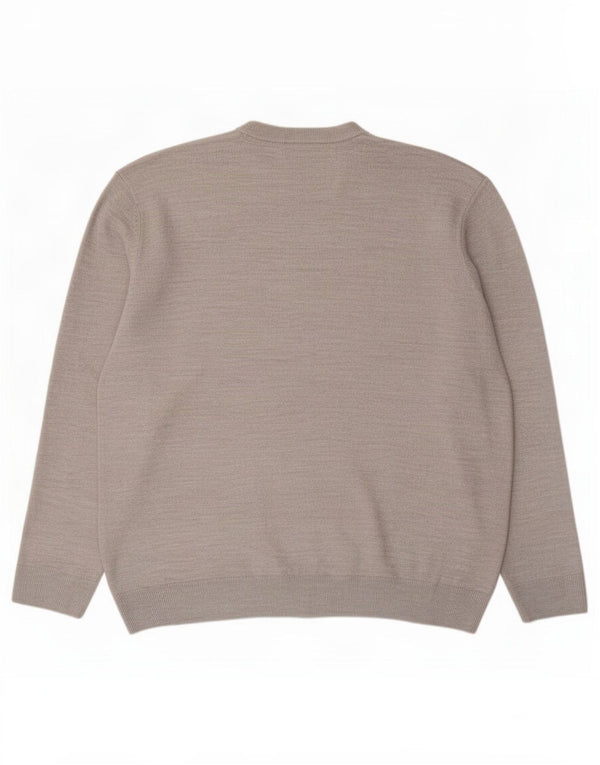 Marks & Spencer Męski sweter z okrągłym dekoltem, 2XL, szary, świąteczny