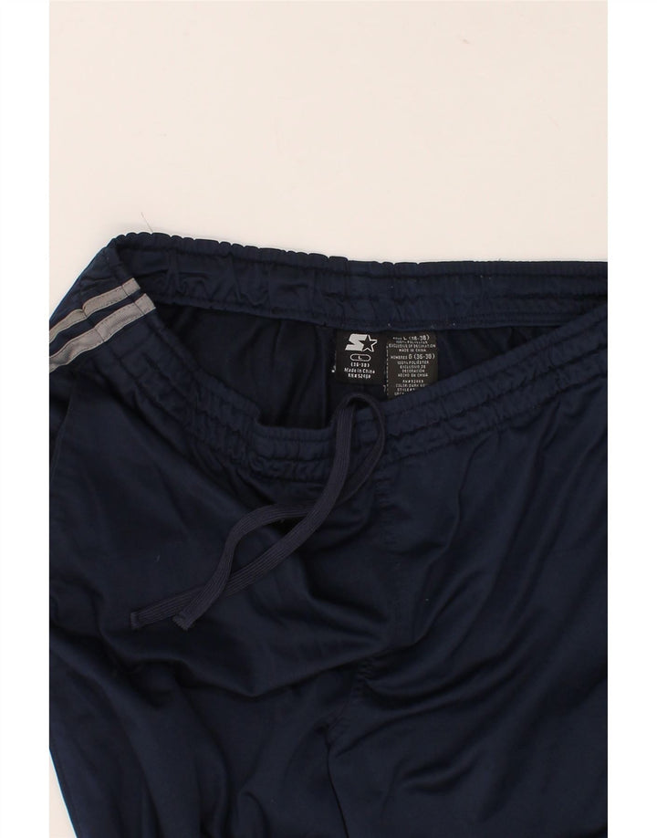 STARTER Mens Tracksuit Trousers Large  Navy Blue Polyester Vintage Starter and Second-Hand Starter from Messina Hembry 