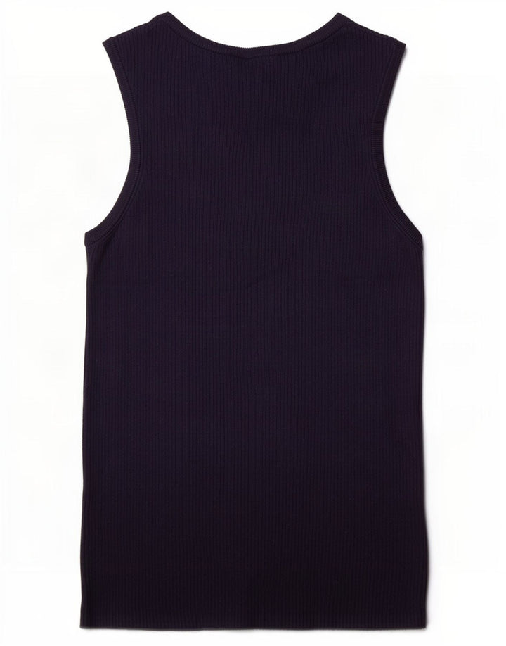 Marks & Spencer Damski top z kamizelką UK 8 Small, granatowy, wiskoza