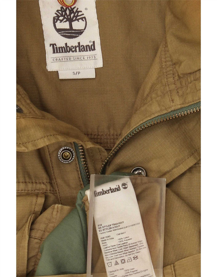 Męska kurtka z kapturem Timberland UK 36, mała, bawełniana khaki