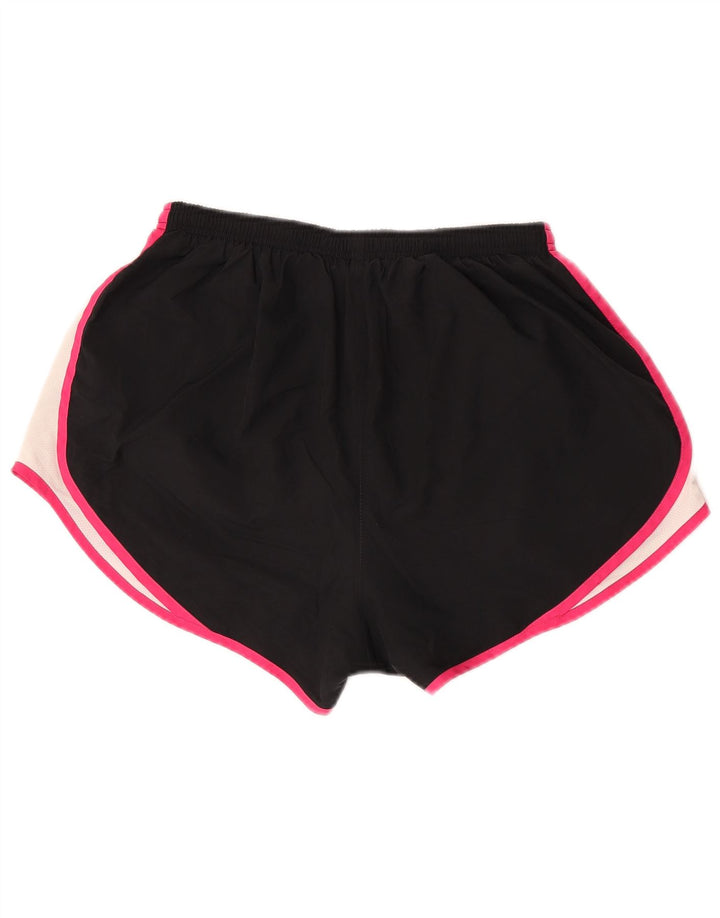 Damskie spodenki sportowe Nike Dri Fit UK 14, duży czarny poliester z blokami kolorów