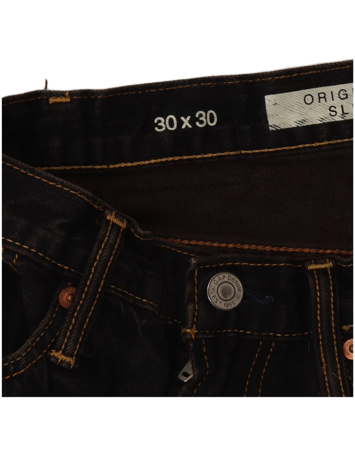 Damskie jeansy Gap Slim W30 L30 Granatowe, bawełniane