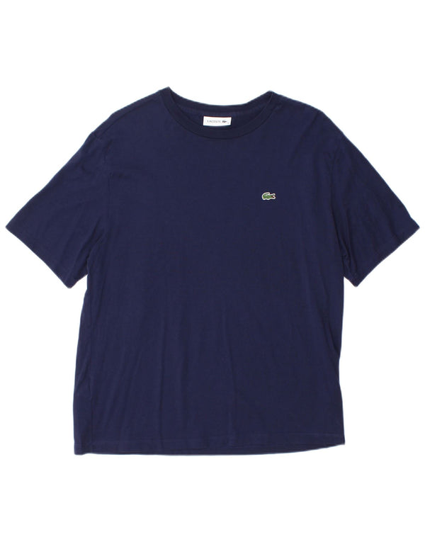Lacoste Womens T-Shirt Top Size 38 Medium Navy Blue Cotton