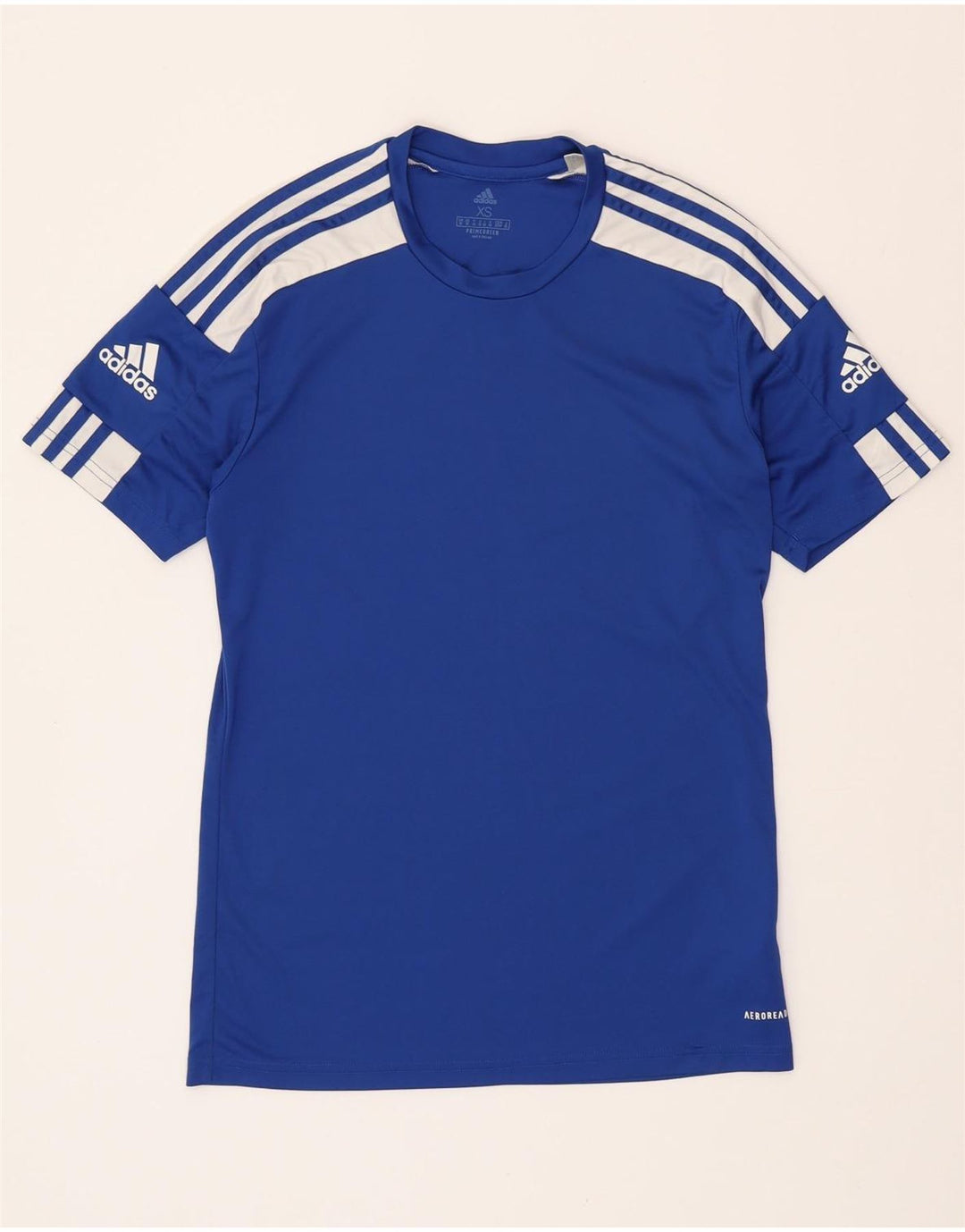 Męski T-shirt ADIDAS Aeroready Top XS Niebieski poliester z blokami kolorów