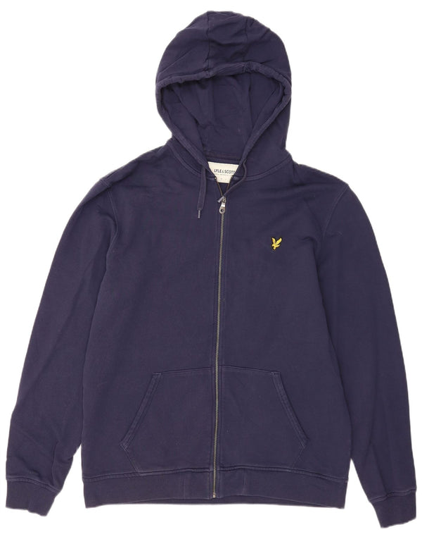 Męski sweter z kapturem i zamkiem LYLE & SCOTT XL, granatowy, bawełniany