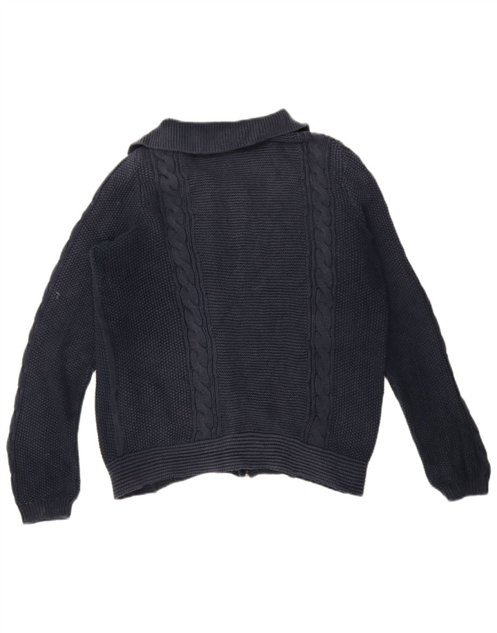 Marks & Spencer Damski sweter z autografem, UK 14, duży, granatowy