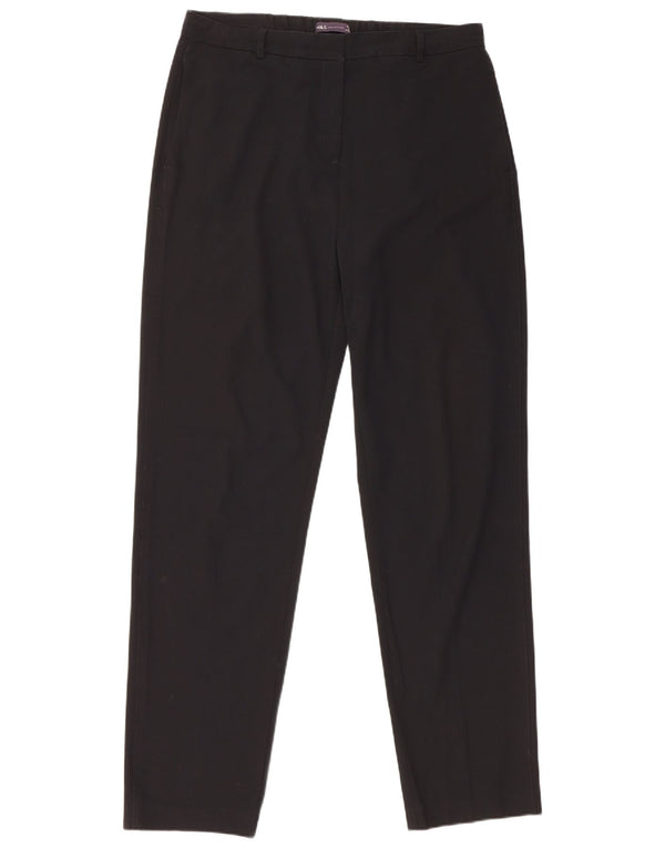 Marks & Spencer Damskie spodnie chino z wysokim stanem UK 14, duże, W34 L32, czarne