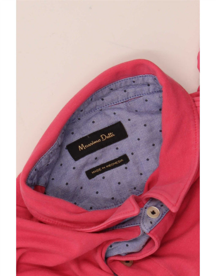 Męska koszulka polo Massimo Dutti, mała, różowa