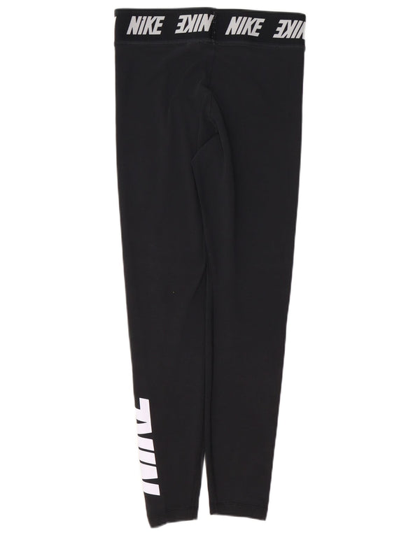 Damskie legginsy NIKE Graphic UK 14, średnie czarne, bawełniane