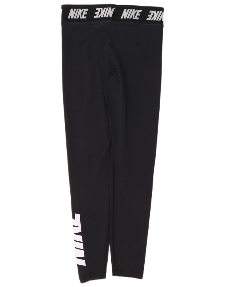 Damskie legginsy NIKE Graphic UK 14, średnie czarne, bawełniane