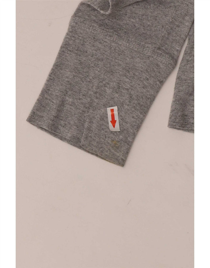Damska koszulka Adidas z długim rękawem UK 10, mała, szara bawełna