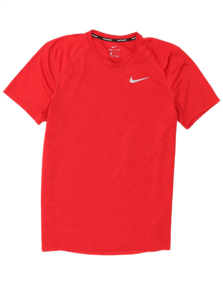 Męski T-shirt Nike Dri Fit, duży, czerwony, poliester