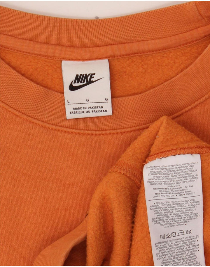 Męska bluza z grafiką Nike, duża, pomarańczowa, bawełniana