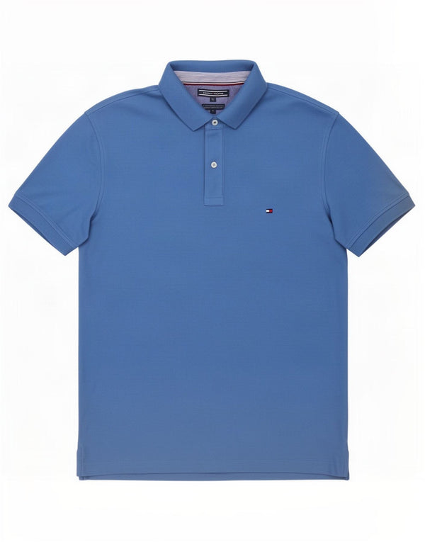 Męska koszulka polo o regularnym kroju Tommy Hilfiger XL, niebieska, bawełniana