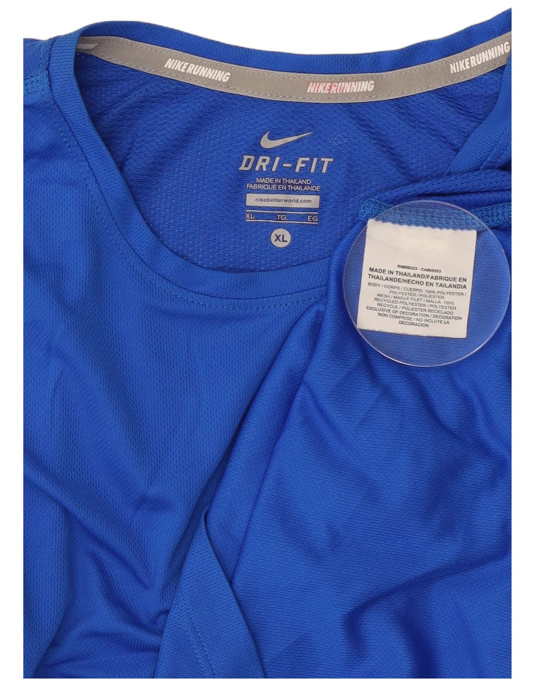 Damska koszulka Nike Dri Fit Top UK 18 XL, niebieska, poliester
