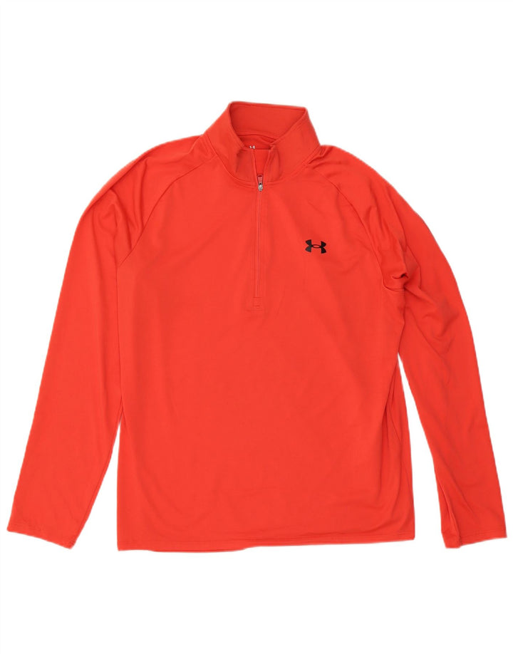 Męski dres z zamkiem błyskawicznym Under Armour, duży, czerwony