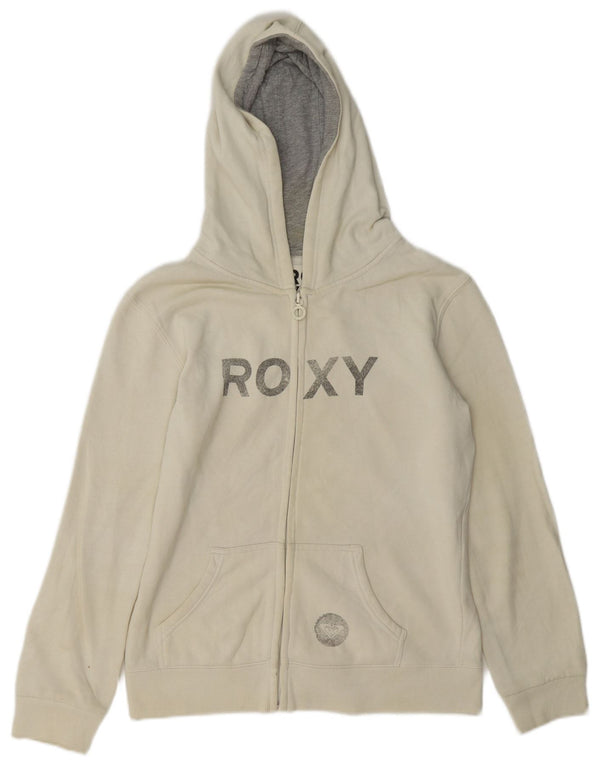Dziewczęca bluza z kapturem Roxy z grafiką 15-16 lat w kolorze złamanej bieli