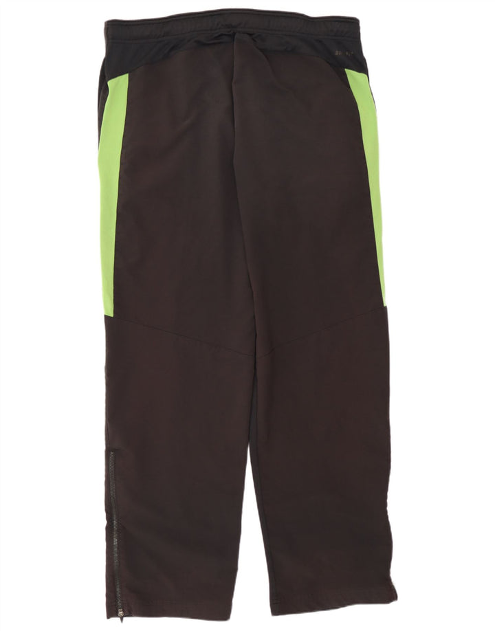 Męskie spodnie dresowe Nike Dri Fit, duży czarny poliester z blokami kolorów