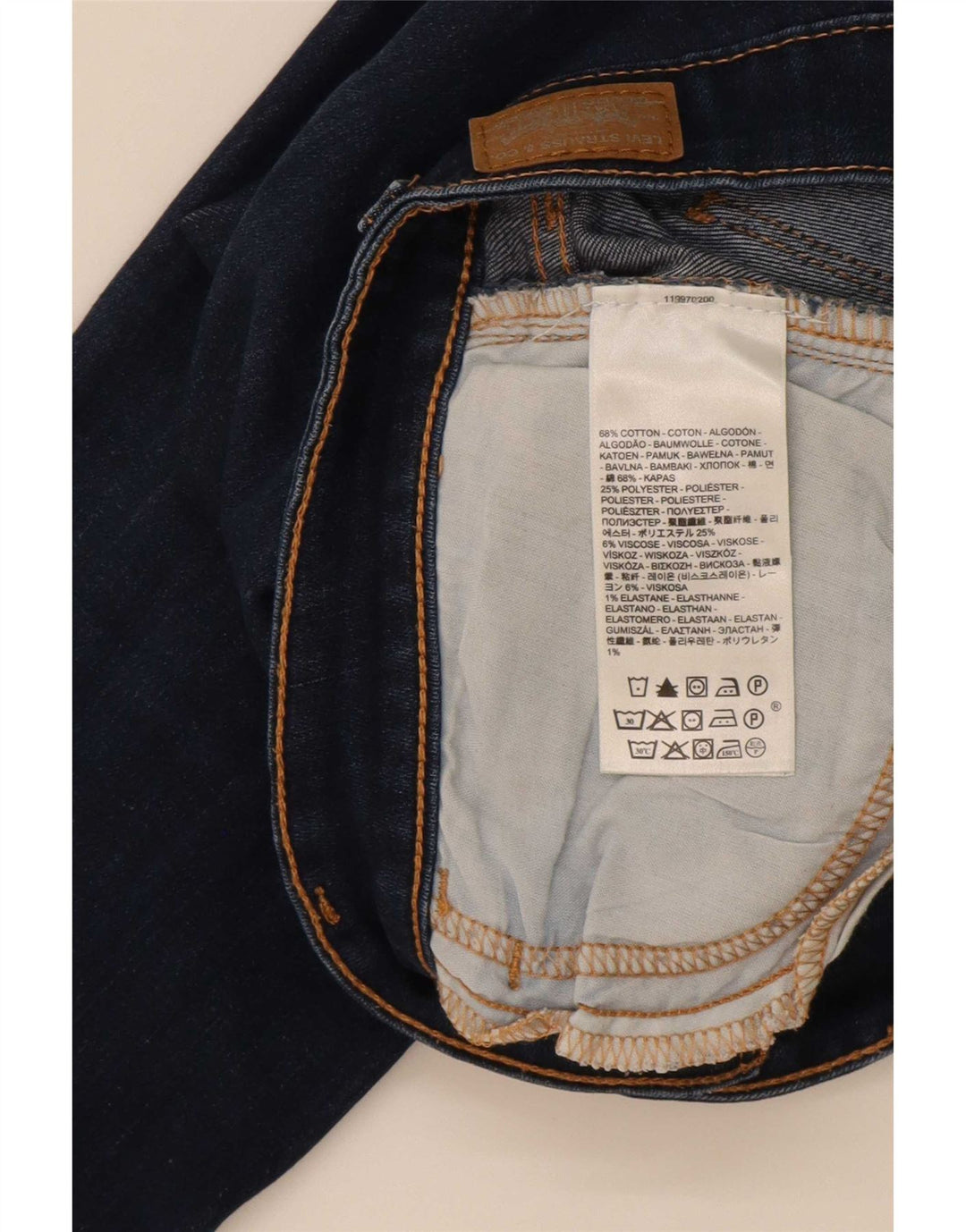 Levi's Womens Legging Jeans W30 L30 Navy Blue Cotton