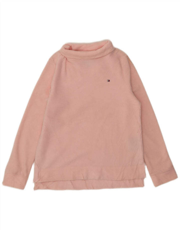 Damski sweter polarowy Tommy Hilfiger UK 14, średni różowy poliester