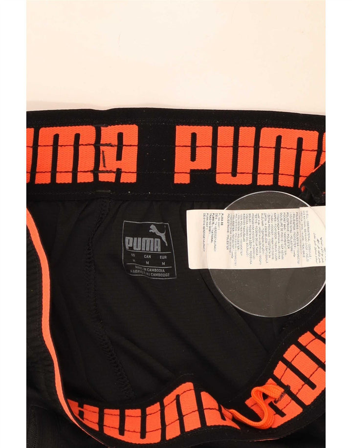 Męskie spodenki sportowe Puma z grafiką, średni czarny poliester