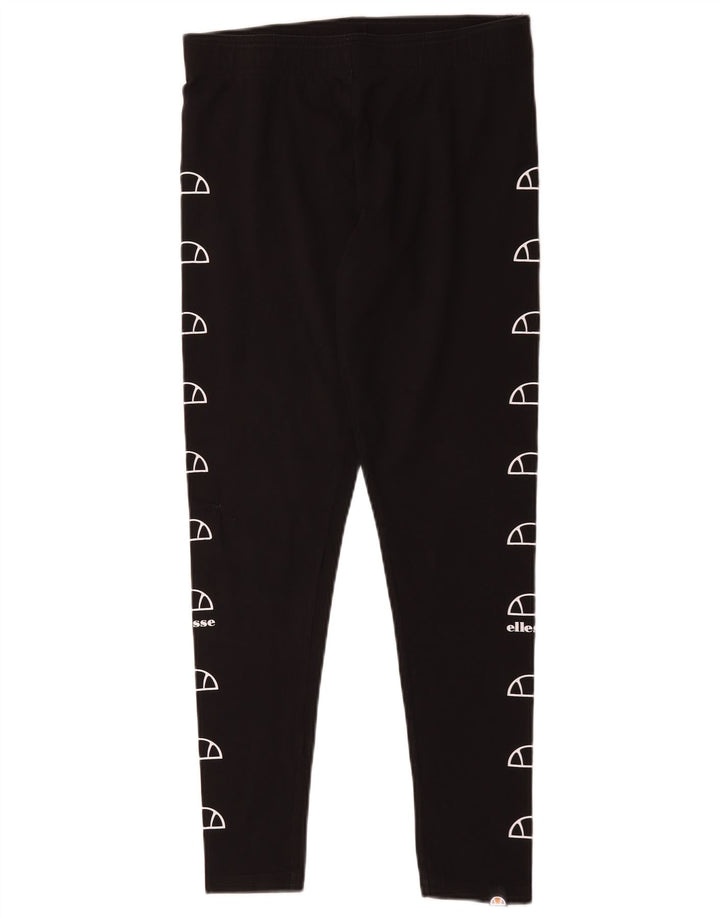 Damskie legginsy graficzne Ellesse UK 14, duże, czarne
