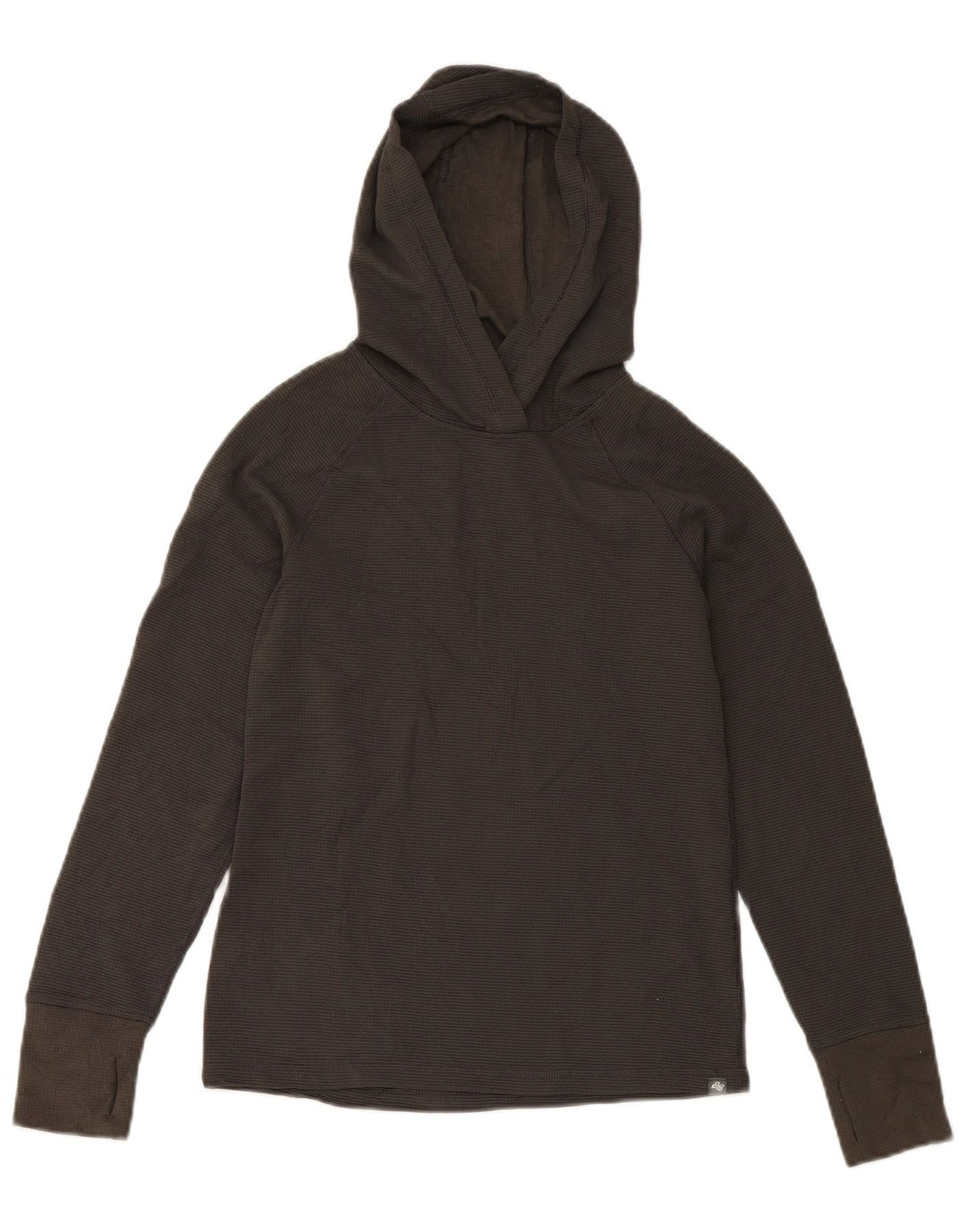 Damski top z kapturem i długim rękawem Eddie Bauer, UK 6 XS, szary poliester