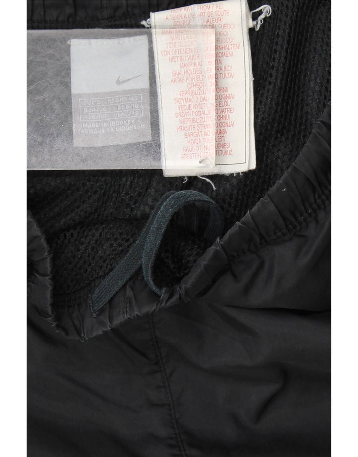 Damskie wodoodporne spodnie NIKE UK 8/10, małe, czarne, nylonowe