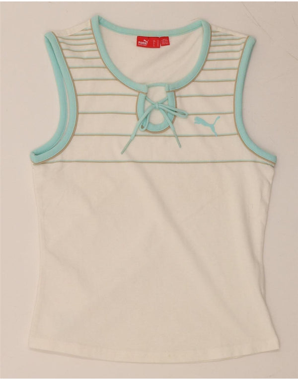 Damska kamizelka z grafiką PUMA UK 12 w średnie białe paski