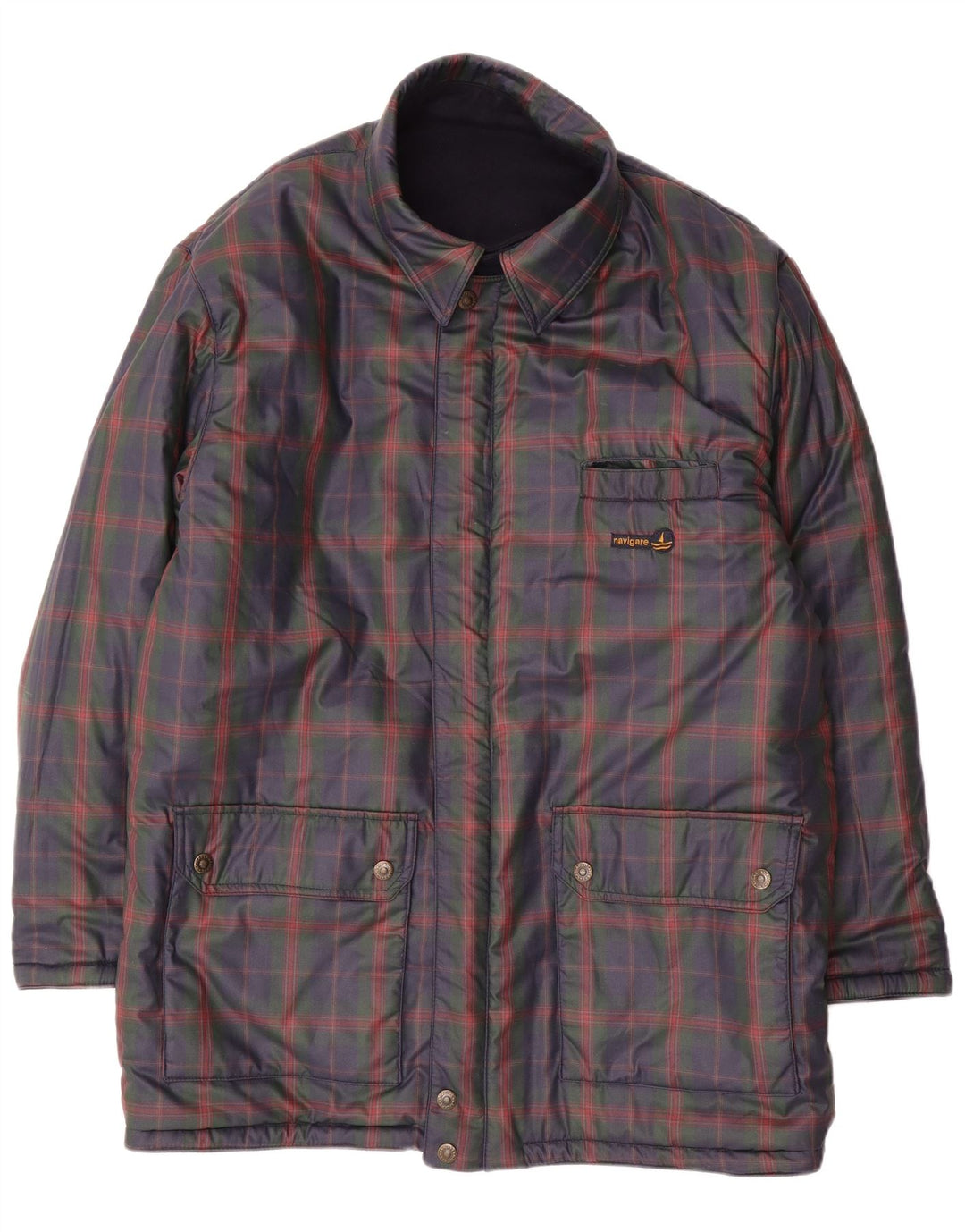 Męska dwustronna kurtka NAVIGARE UK 44 2XL Granatowa wełna