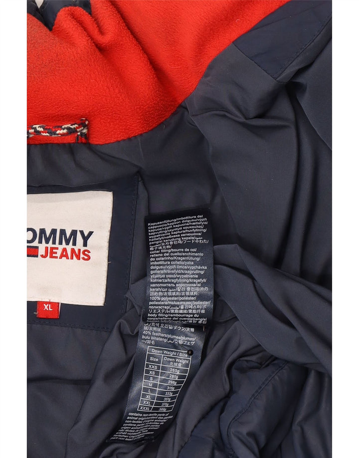 Męska ocieplana kurtka Tommy Hilfiger UK 42 XL, granatowa, poliester
