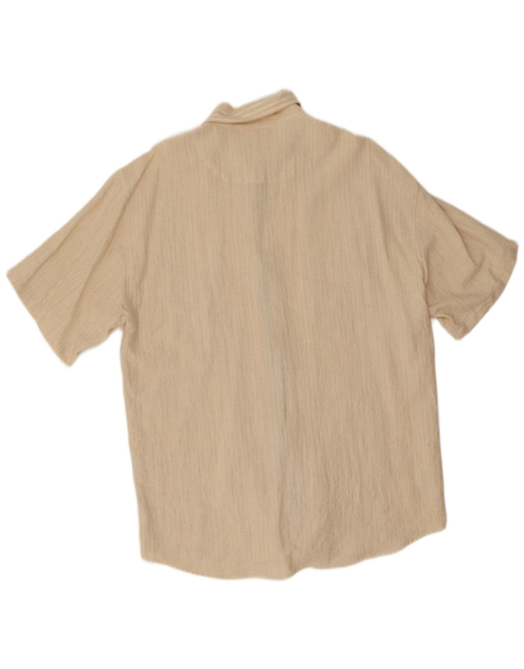 Vintage męska koszula z krótkim rękawem XL w beżowe paski