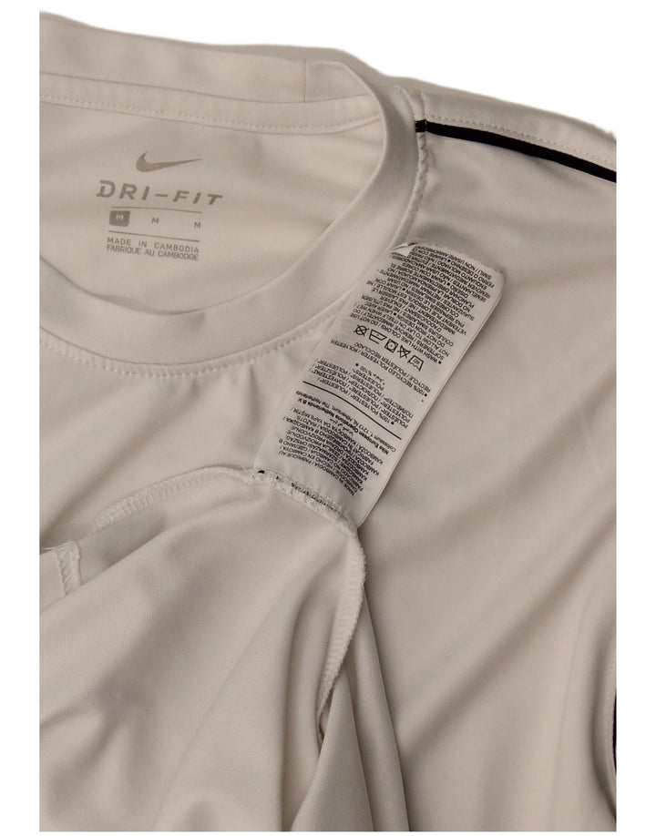 Męski T-shirt Nike Dri Fit Top, średni biały poliester