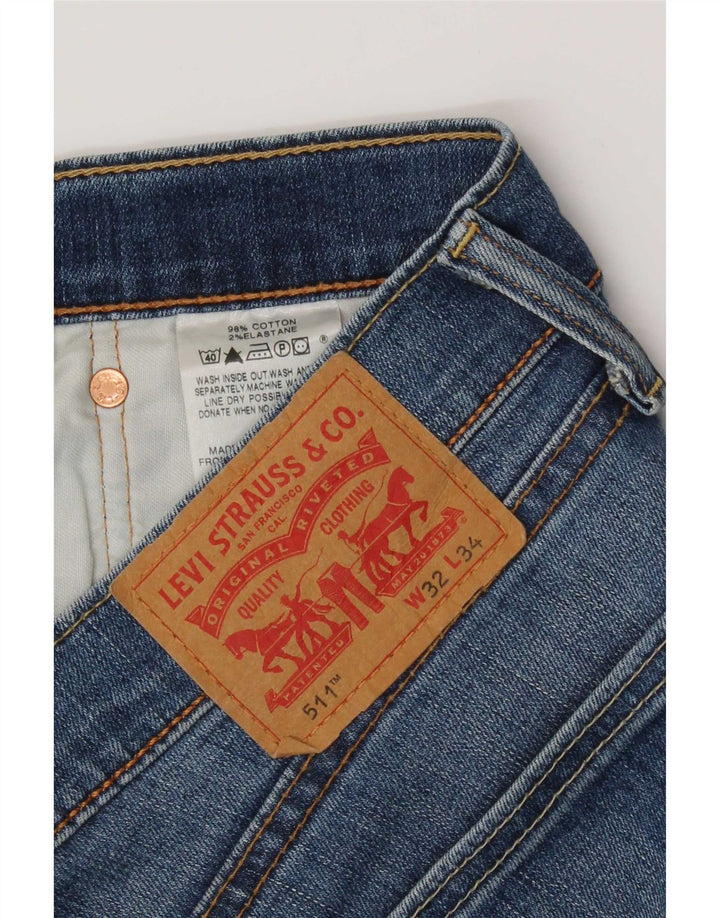 Męskie jeansy Levi's 511 Slim W32 L34 Niebieskie