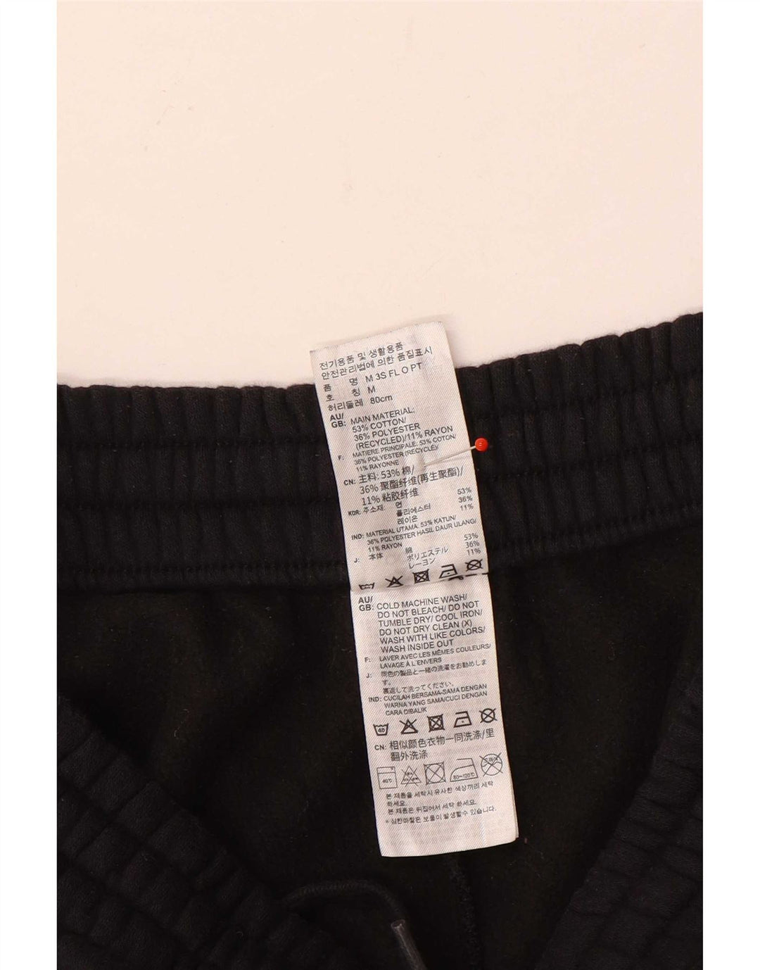 Męskie spodnie dresowe Adidas, małe, czarne, bawełniane