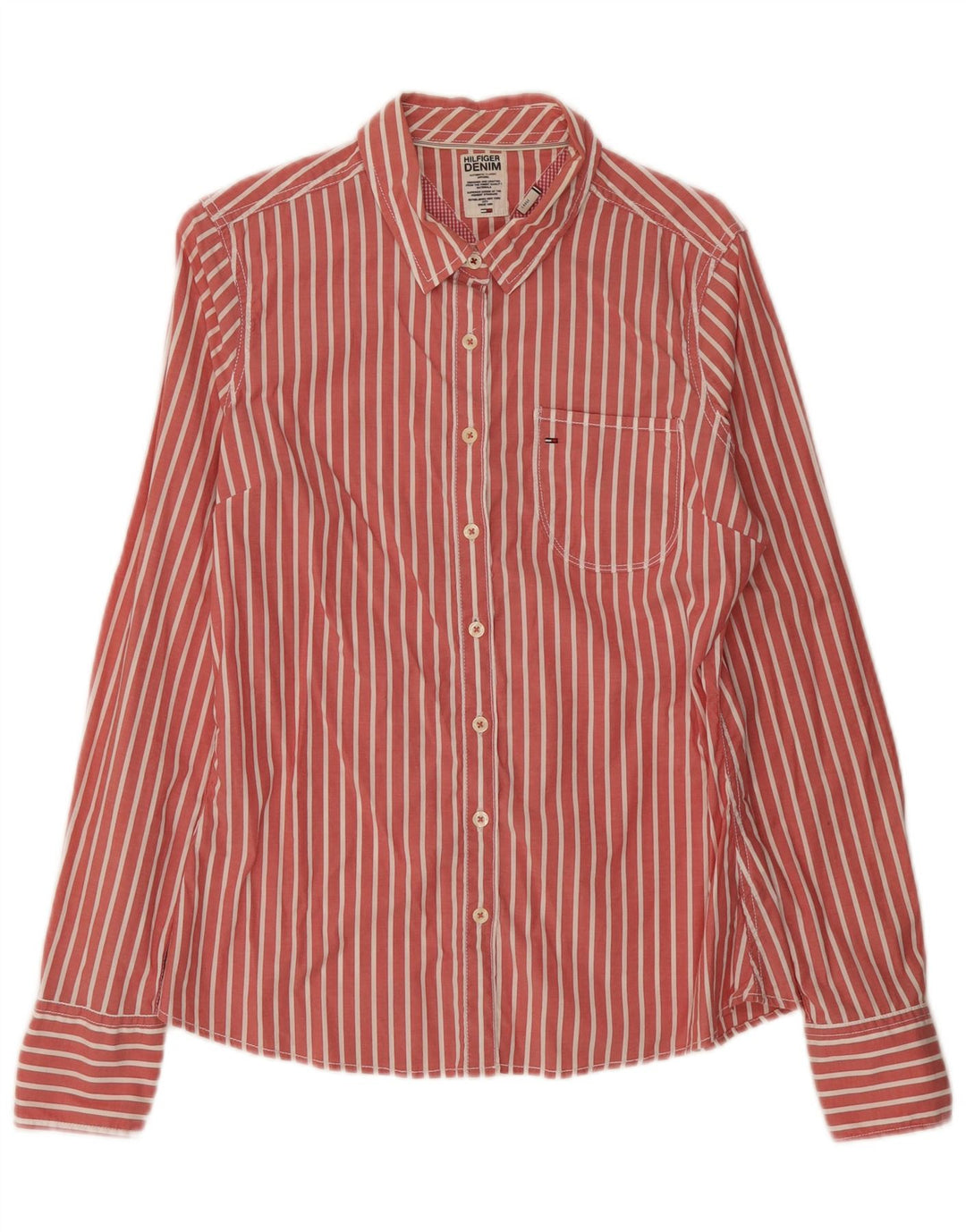Koszula męska Tommy Hilfiger, duża, bawełniana w czerwone paski