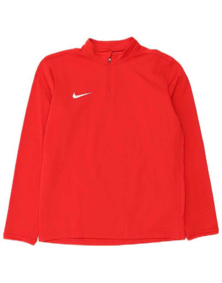 Chłopięcy dres Nike Dri Fit z zamkiem błyskawicznym na szyi, 13-14 lat XL, czerwony