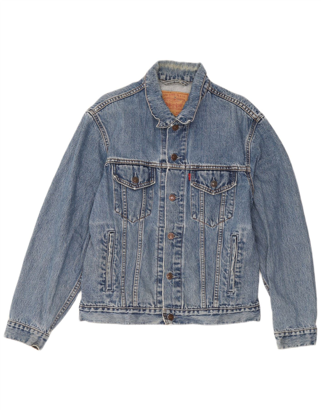 Męska kurtka dżinsowa Levi's UK 38, średnia niebieska, bawełniana