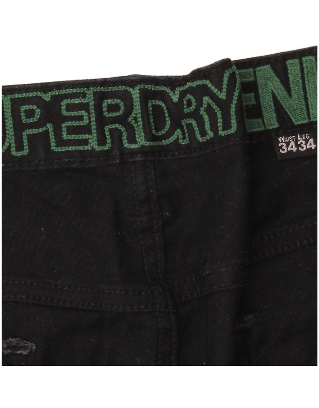 Męskie jeansy Superdry W34 L34, czarne, bawełniane