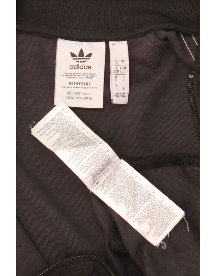 Męska bluza dresowa Adidas, duża, czarna, poliestrowa z blokami kolorów