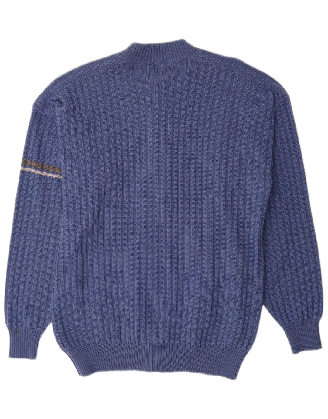 Vintage męski sweter rozpinany, duży niebieski