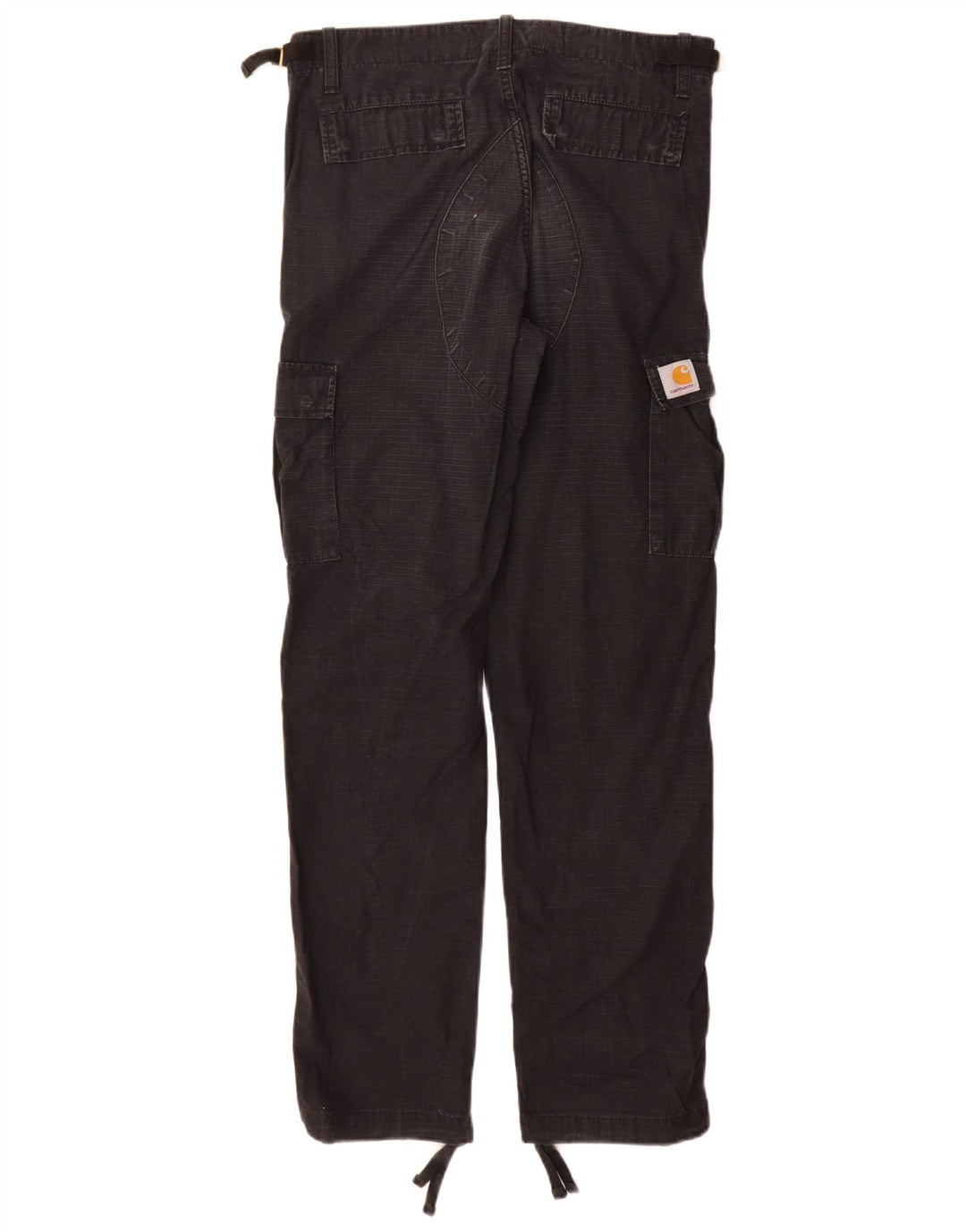 Męskie spodnie Carhartt Straight Cargo W29 L32 Czarna bawełniana krata