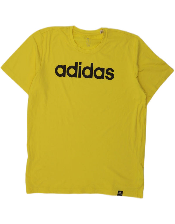 Adidas Męska koszulka Climalite Graphic Top XL Żółta bawełna