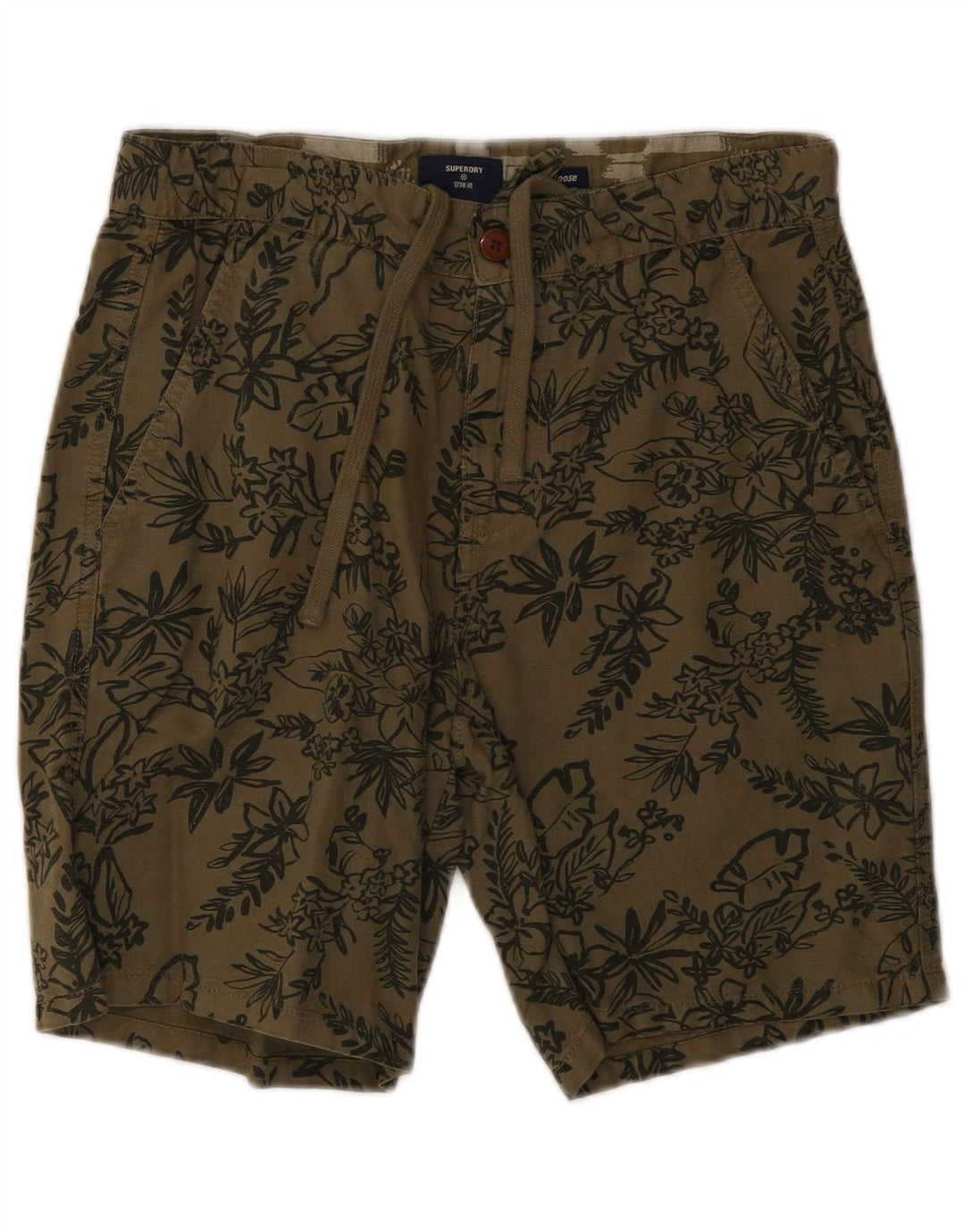 Męskie spodenki Chino Superdry W30 Średni khaki w kwiaty