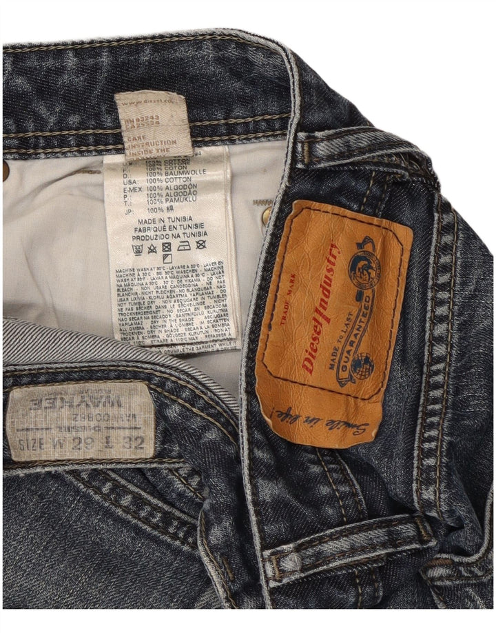 Diesel Męskie Waykee Regular Straight Jeans W29 L32 Niebieskie bawełniane