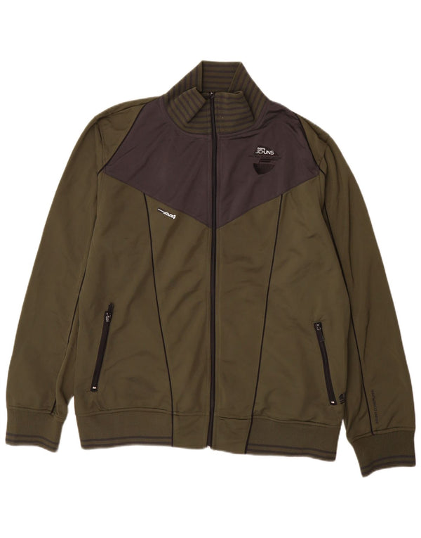 Męska kurtka dresowa Jack & Jones z grafiką, 2XL, blok kolorów khaki